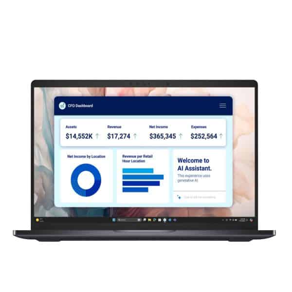 dell-pro-14-premium-pa14250-16go-512go-vue-face-ecran dell pro 14 premium ultra 7 266v maroc vue face ecran