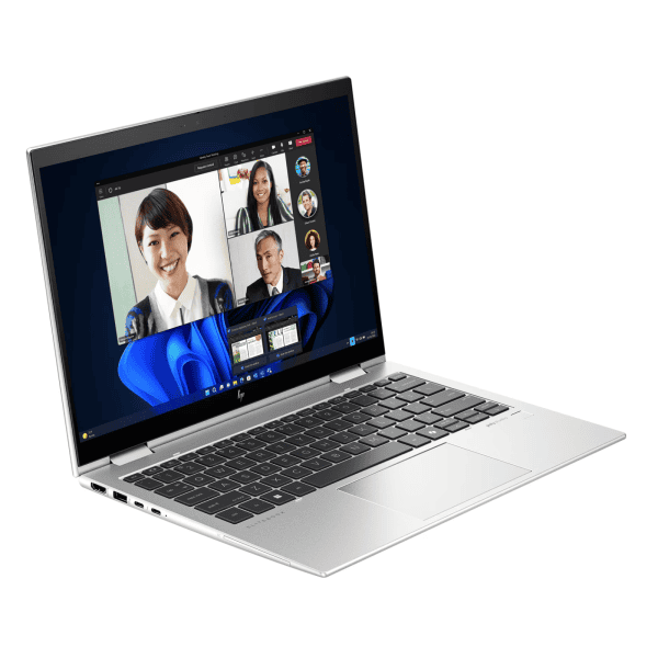 hp-elite-x360-830-g10-i7-1355u-16go-1to-vue-34-gauche hp elite x360 830 g10 i7 1355u maroc vue 3/4 gauche