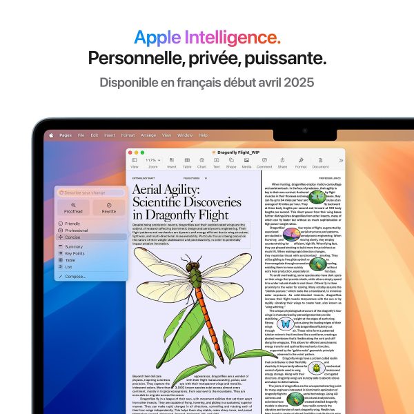 Apple Intelligence sur MacBook Air M4 Apple Intelligence sur le MacBook Air M4 13 pouces