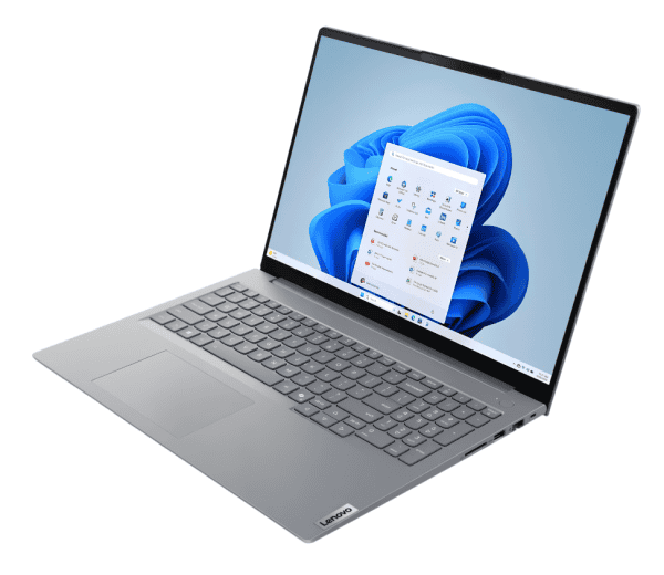 lenovo-thinkbook-16-gen-8-ultra-5-225u-vue-34-avant-droite lenovo thinkbook 16 gen 8 ultra 5 vue 3/4 avant droite